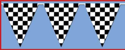 Picture of Beistle - 50703 - Checkered Outdoor Pennant Banner- Pack of 12