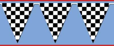 Picture of Beistle - 50701 - Checkered Outdoor Pennant Banner- Pack of 12