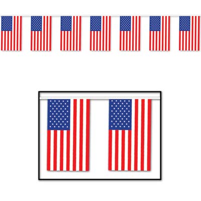 Picture of Beistle - 50710 - Outdoor American Flag Banner- Pack of 12