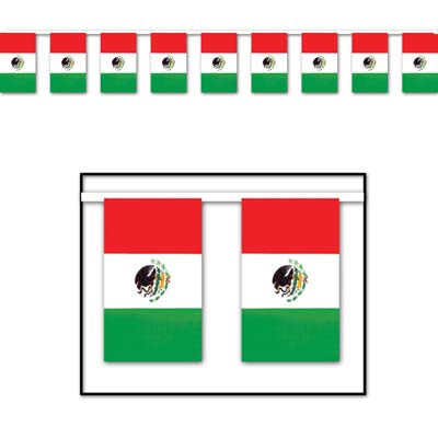 Picture of Beistle - 50711 - Outdoor Mexican Flag Banner- Pack of 12