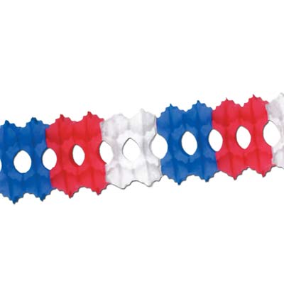 Beistle - 55035-RWB - Arcade Garland- Pack of 12