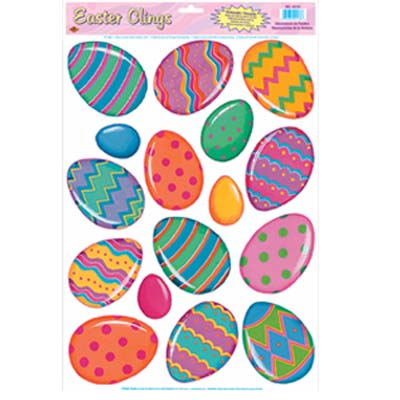 Picture of Beistle - 44133 - Color Bright Egg Clings- Pack of 12