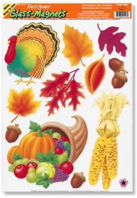 Picture of Beistle - 99127 - Thanksgiving Clings- Pack of 12