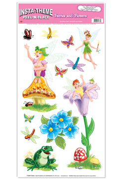 Picture of Beistle - 57173 - Fairies and Flowers Peel N Place- Pack of 12