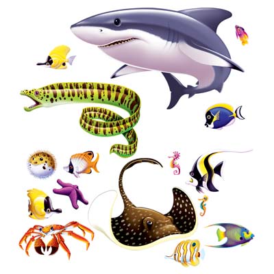 Picture of Beistle - 52074 - Marine Life Props- Pack of 12