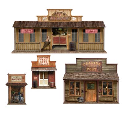 Picture of Beistle - 52038 - Wild West Town Props- Pack of 12