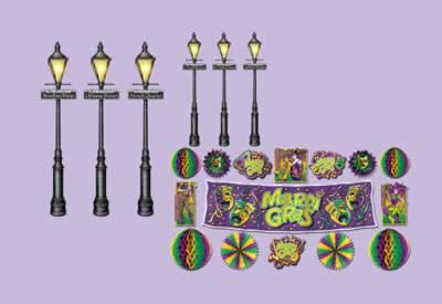 Picture of Beistle - 52046 - Mardi Gras Decor And Street Light Props- Pack of 12