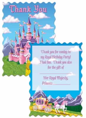 Picture of Beistle - 58301 - Princess Party Thank You Notes- Pack of 12