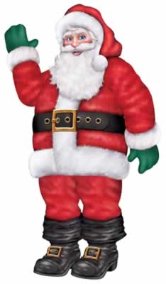 Beistle - 20015 - Jointed Santa- Pack of 12