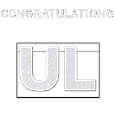 DDI 1907351 Glittered Congratulations Streamer