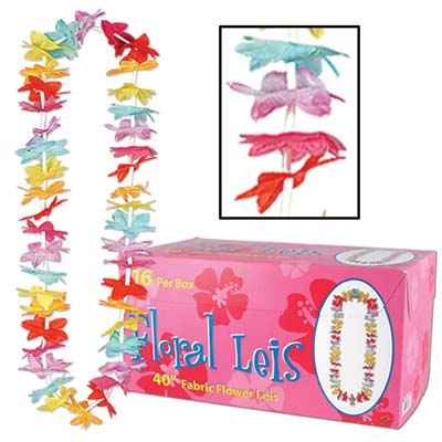 Picture of Beistle 50418-16L Floral Leis with Printed Retail Carton 