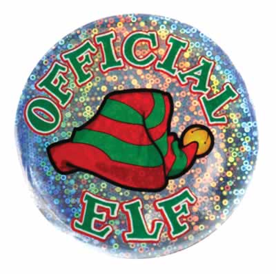 Picture of Beistle - 20152 - Official Elf Button- Pack of 12