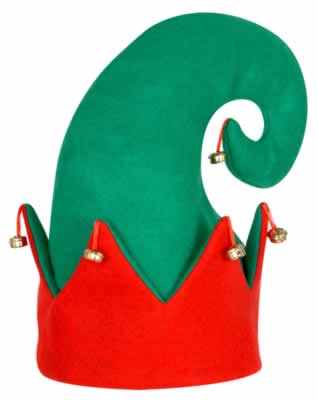 Picture of Beistle - 20736 - Felt Elf Hat with Bells- Pack of 12