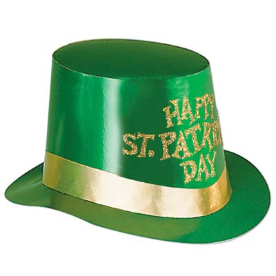 Picture of DDI 677821 Glittered St Patrick's Day Foil Hi-Hat Case of 25