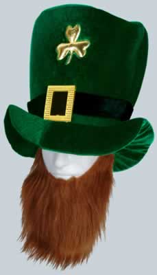 Picture of Beistle - 30706 - Plush Leprechaun Hat with Beard - Pack of 6