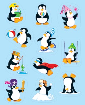 Picture of Beistle - 24014 - Penguin Stickers- Pack of 12