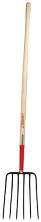 Union Tools 74124 6 Tine Razorback Forged Manure Fork With Flex-Beam