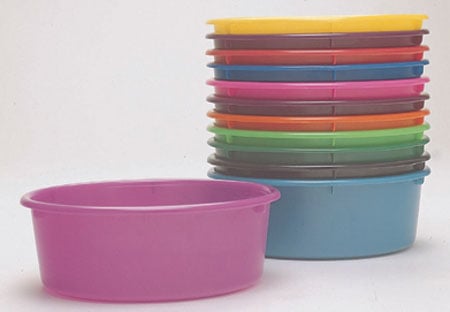 Fortex MP-5 Hot Pink Poly Mini-Pan - 5 Quart - Durable Feeding Solution