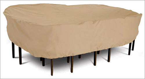 Picture of Classic Accessories 58262 - Patio Table and Chair Set Covers - Large Rectangle - Tan