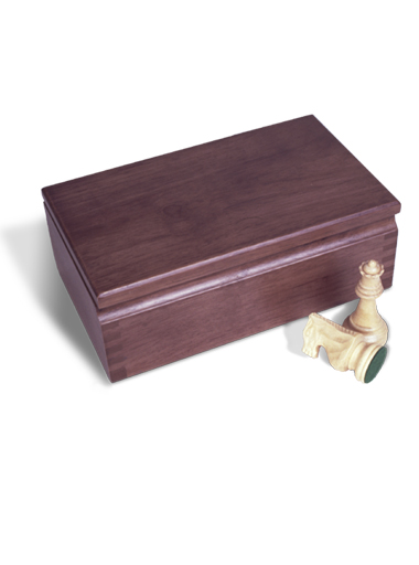 Picture of Sunnywood 3230 Walnut Colored Wood Chess Box