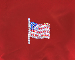 Picture of Sunnywood 3307 Color USA Flag Rhinestone Pin