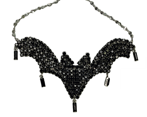 Picture of Sunnywood 4016 Gun Metal And Rhinestone Bat Necklace