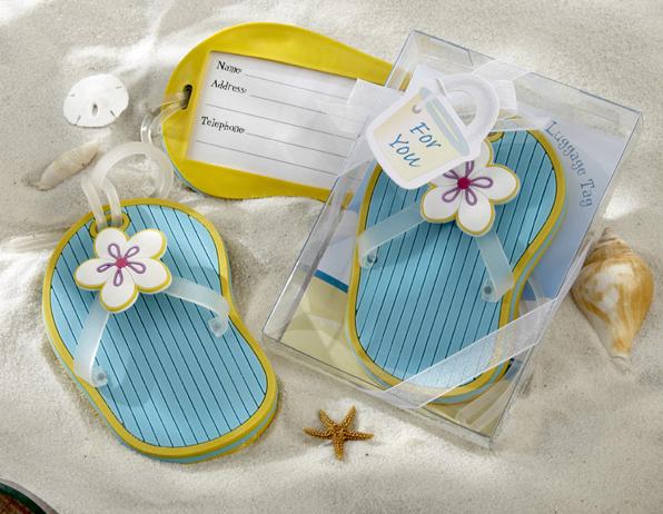Picture of Kate Aspen 17022BL Flip-Flop Luggage Tag in Beach-Themed Gift Box