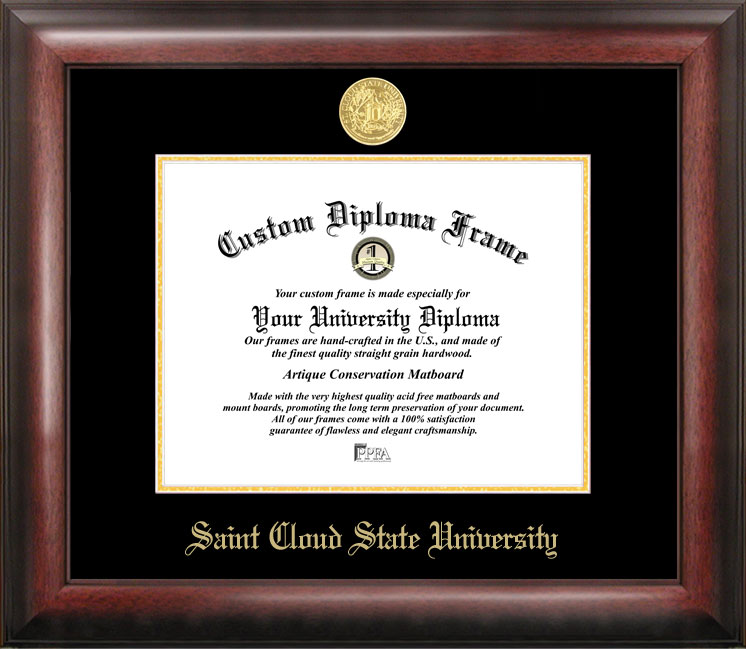 St. Cloud State Gold Embossed Diploma Frame
