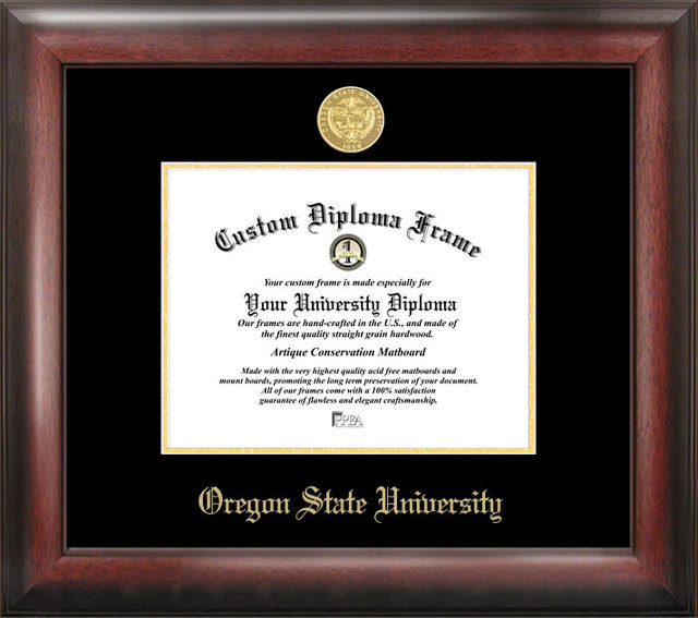 Oregon State University  Gold Embossed Diploma Frame