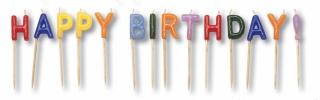 Happy Birthday Pick Candles - 12 Count