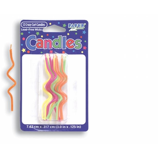 Creative Converting Crazy Curl Brights Candles - 72 Count