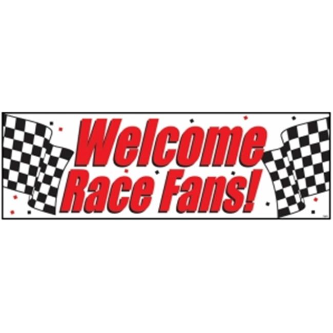 Creative Converting Welcome Race Fans Giant Party Banner - 6 Count