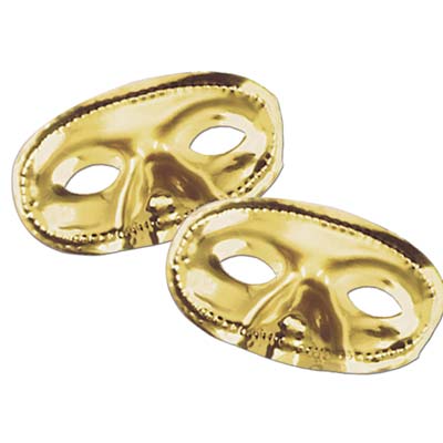 Picture of Beistle - 50144-GD - Metallic Half Mask - Pack of 24