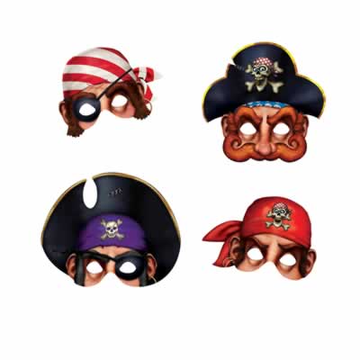 Picture of Beistle - 66801 - Pirate Masks- Pack of 12