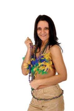 Picture of Beistle - 57460 - Mardi Gras Feathered Bikini Top- Pack of 12