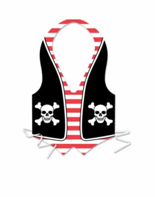Picture of Beistle - 66237 - Pkgd Plastic Pirate Vest - Pack of 24
