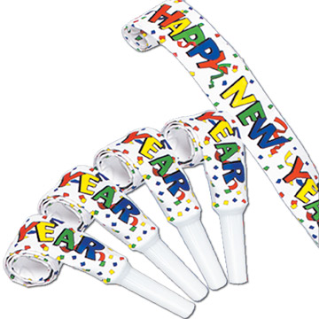 Packaged Happy New Year Blowouts - Pack of 48 16 Inches