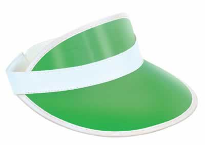 Picture of Beistle 60313-G - Clear Green Plastic Dealers Visor- Pack of 12