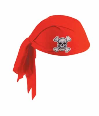 Picture of Beistle 60752-R - Pirate Scarf Hat - Red- Pack of 12