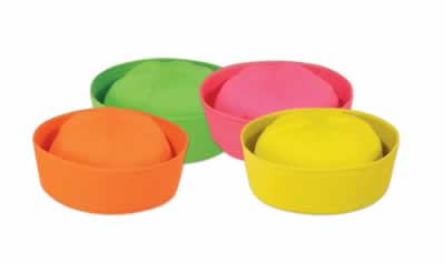 Picture of Beistle 60756 - Neon Sailor Hats - Assorted Colors- Pack of 12