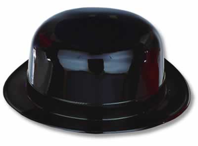 Beistle 66978 - Black Plastic Derby - Pack of 48