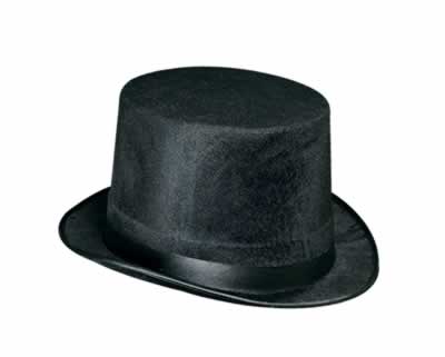 DDI 544761 Velvet-Felt Top Hat - Black Case of 12