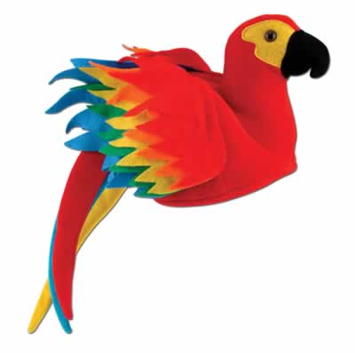 Picture of Beistle 60201 - Plush Parrot Hat - Pack of 6