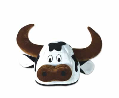 Picture of Beistle 60791 - Plush Cow Head Hat- Pack of 12