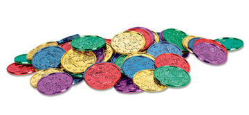 Plastic Coins- Pack of 12