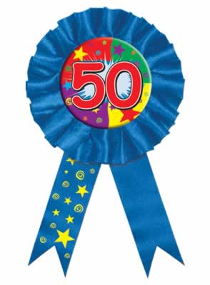 50 Award Ribbon - Pack of 6