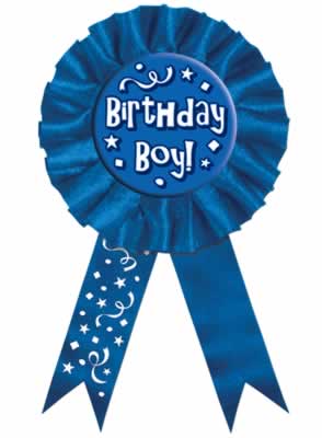 Beistle - 60416 - Birthday Boy Award Ribbon - Pack of 6