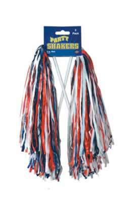 Beistle - 66301-RWB - Pkgd Red White And Blue Poly Shakers - 512 Strand - Pack of 24