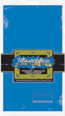 Picture of Beistle 50940-MB - Masterpiece Plastic Rectangular Tablecover - Medium Blue- Pack of 12