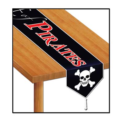 Picture of Beistle - 50933 - Printed Beware Of Pirates Table Runner- Pack of 12
